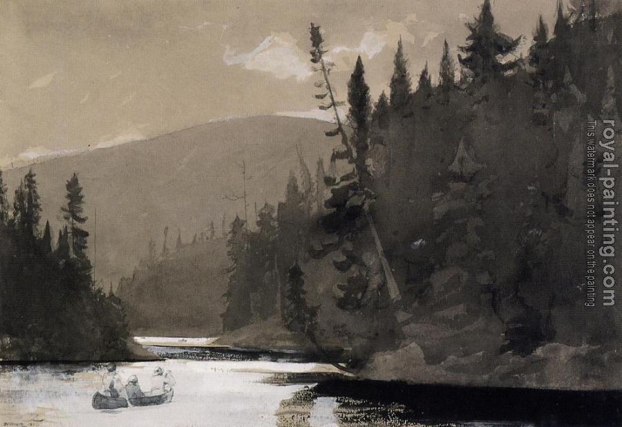 Winslow Homer : Three Men in a Canoe